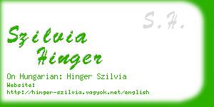 szilvia hinger business card